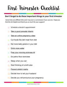 Food Chart During First Trimester Of Pregnancy