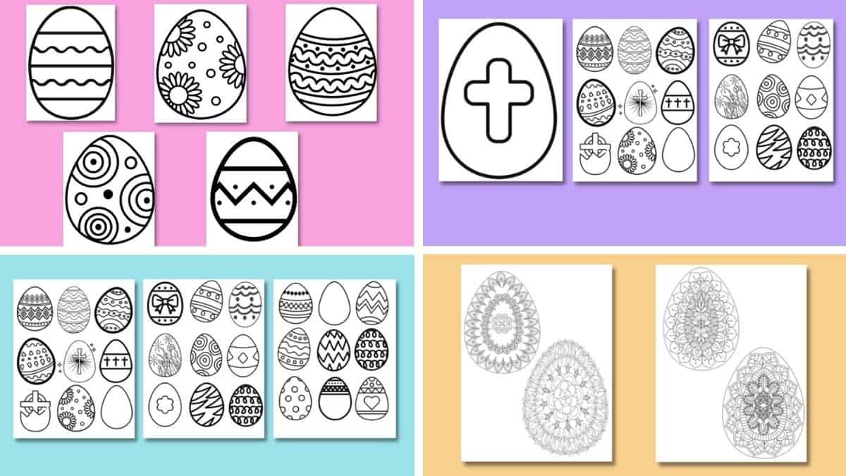 35 FREE Colorful Easter Eggs Printable ( No Email Sign Up)