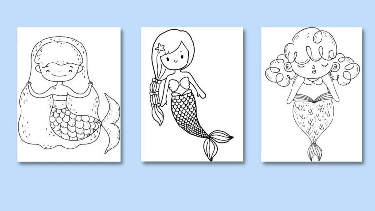 930  Coloring Pages Of Cute Mermaids Best