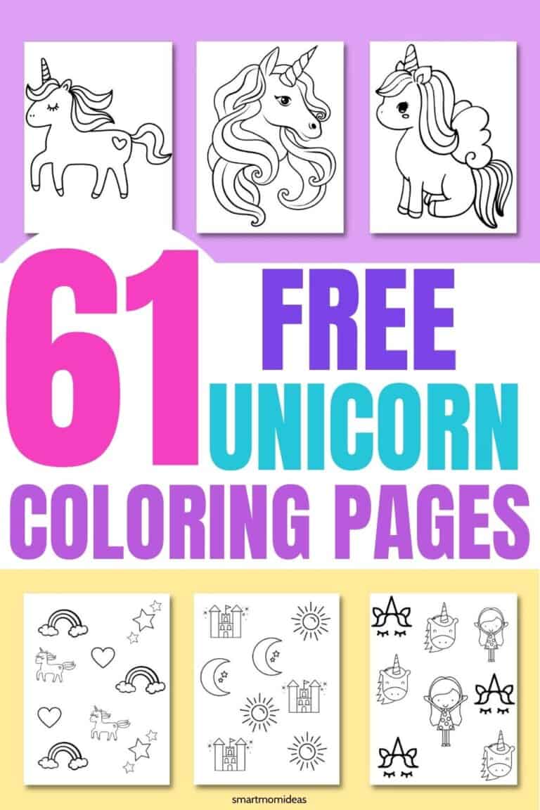 61 FREE Unicorn Coloring Pages for Hours of Fun (Instant Download) | Smart  Mom Ideas