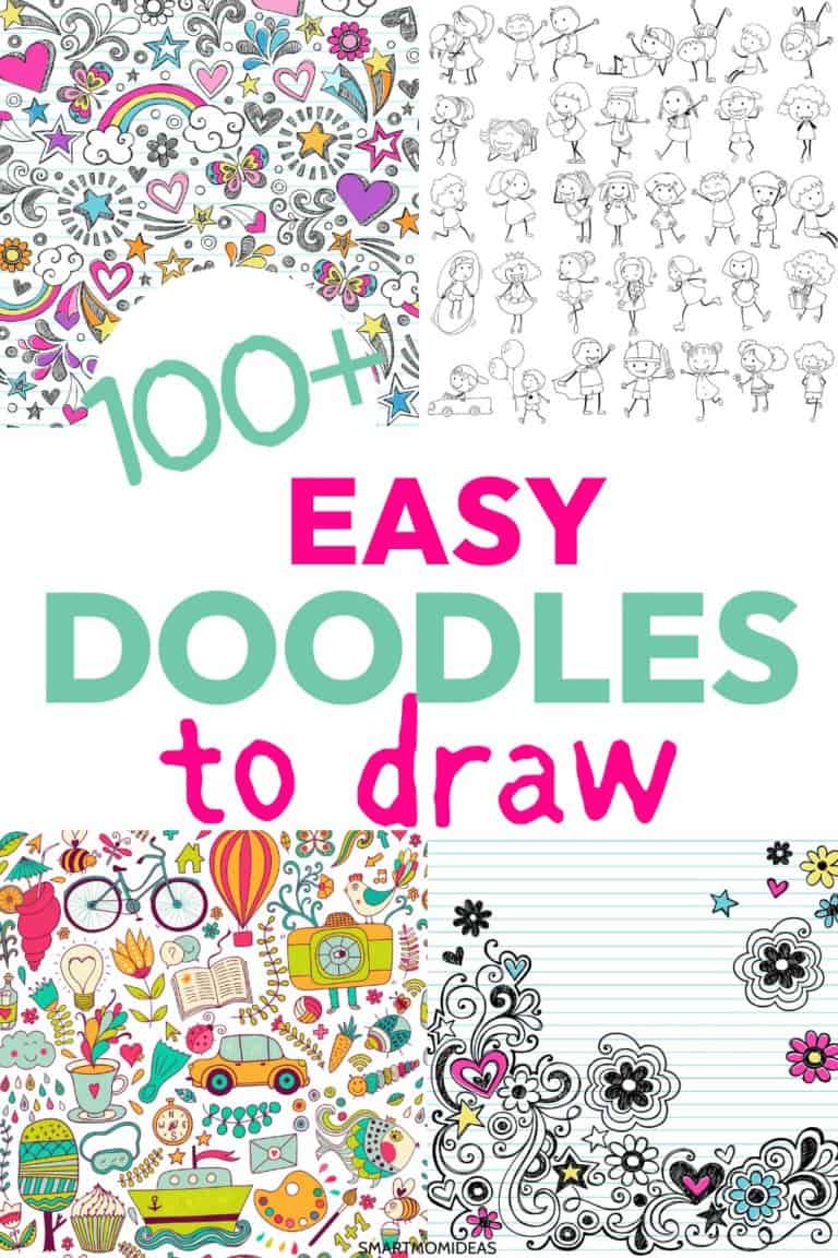 100+ Easy Doodles To Draw (For Journals, Kids, And More) | Smart Mom Ideas